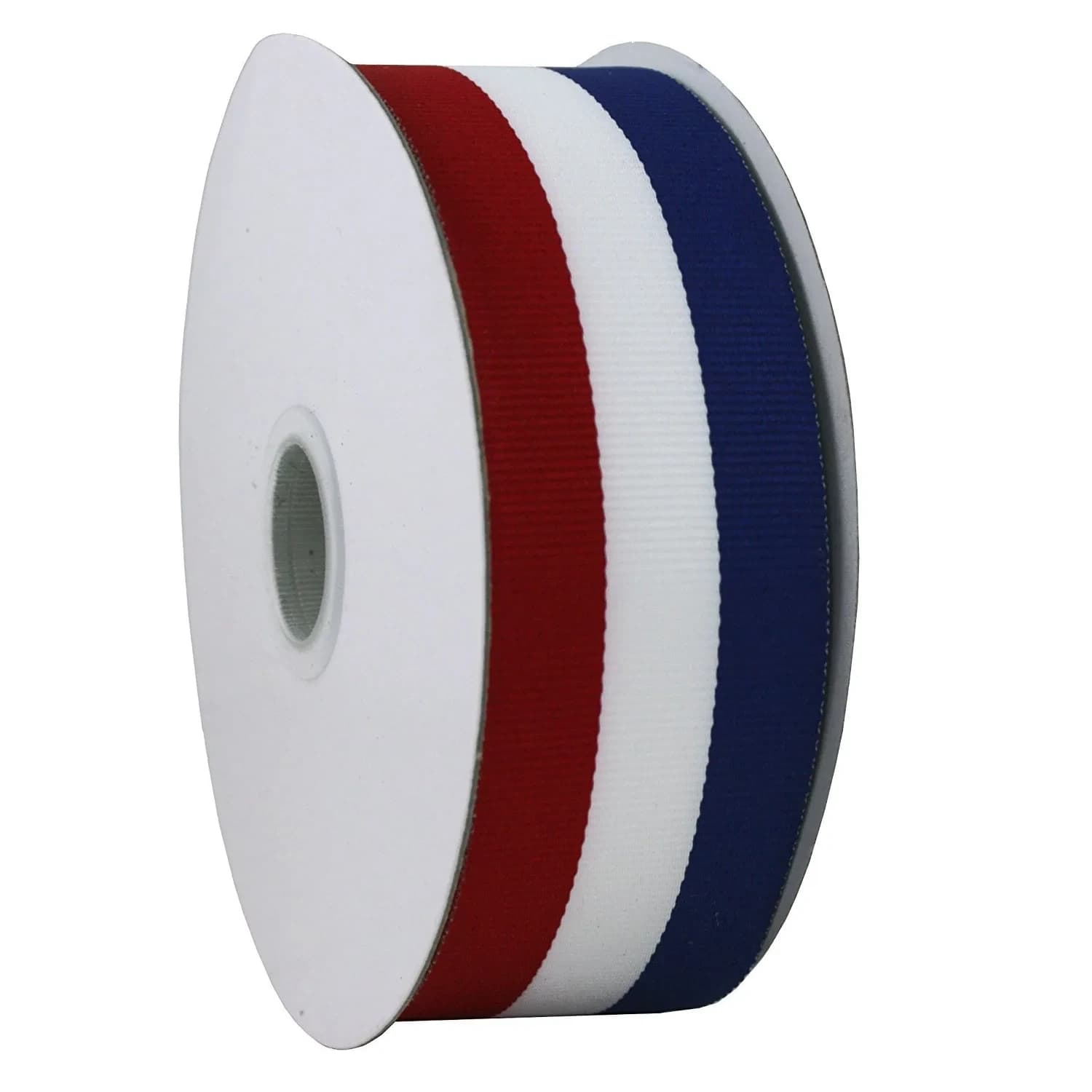 bouti1583 Red White and Blue Grosgrain Ribbon 1.5 inch (3.81 cm) x 25 Yards | Durable Polyester Fabric for Crafts - main product image