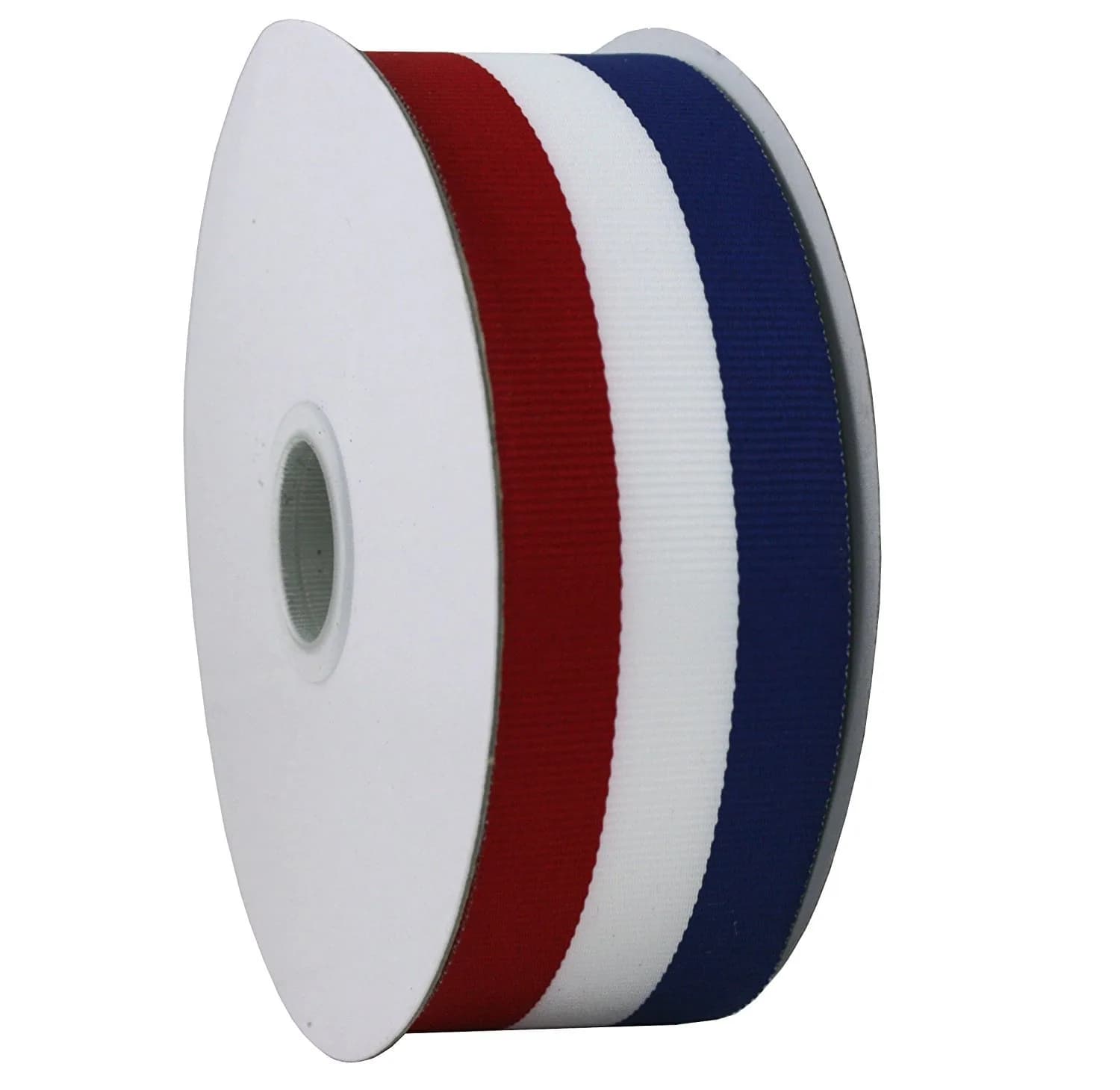 bouti1583 Red White and Blue Grosgrain Ribbon 1.5 inch (3.81 cm) x 25 Yards | Durable Polyester Fabric for Crafts — Blue/ Red/ White