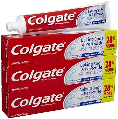 Colgate Baking Soda and Peroxide Whitening Toothpaste, Brisk Mint 24.6oz (726g) | Whitens Teeth & Fights Cavities thumbnail 1