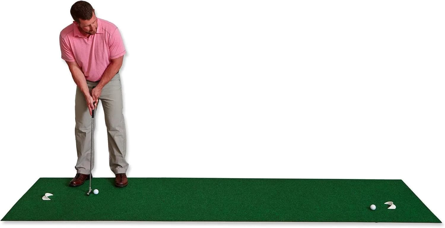 PUTT-A-BOUT Golf Putting Mat 3.05m (11 ft) x 91cm (36 in) Green | Premium Backing for Flat Surface — Green