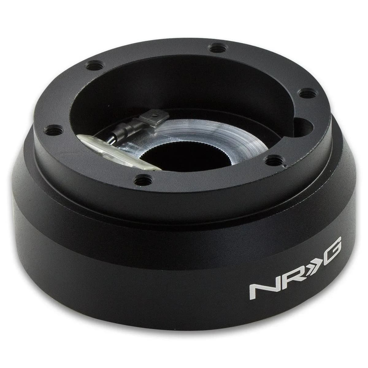 NRG Innovations SRK-181H Short Hub Adapter for Volkswagen Jetta, Golf, Corrado, Passat & Ibiza | Black Aluminum - main product image