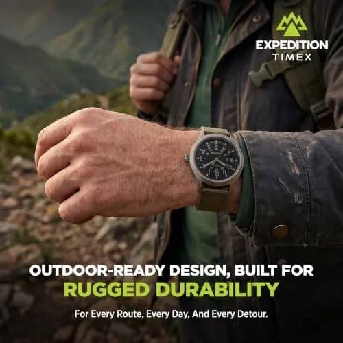 Timex Expedition Scout 40mm Watch | Rugged Outdoor Field Watch with Indiglo & 50m Water Resistance thumbnail 2