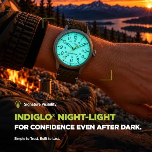 Timex Expedition Scout 40mm Watch | Rugged Outdoor Field Watch with Indiglo & 50m Water Resistance thumbnail 4