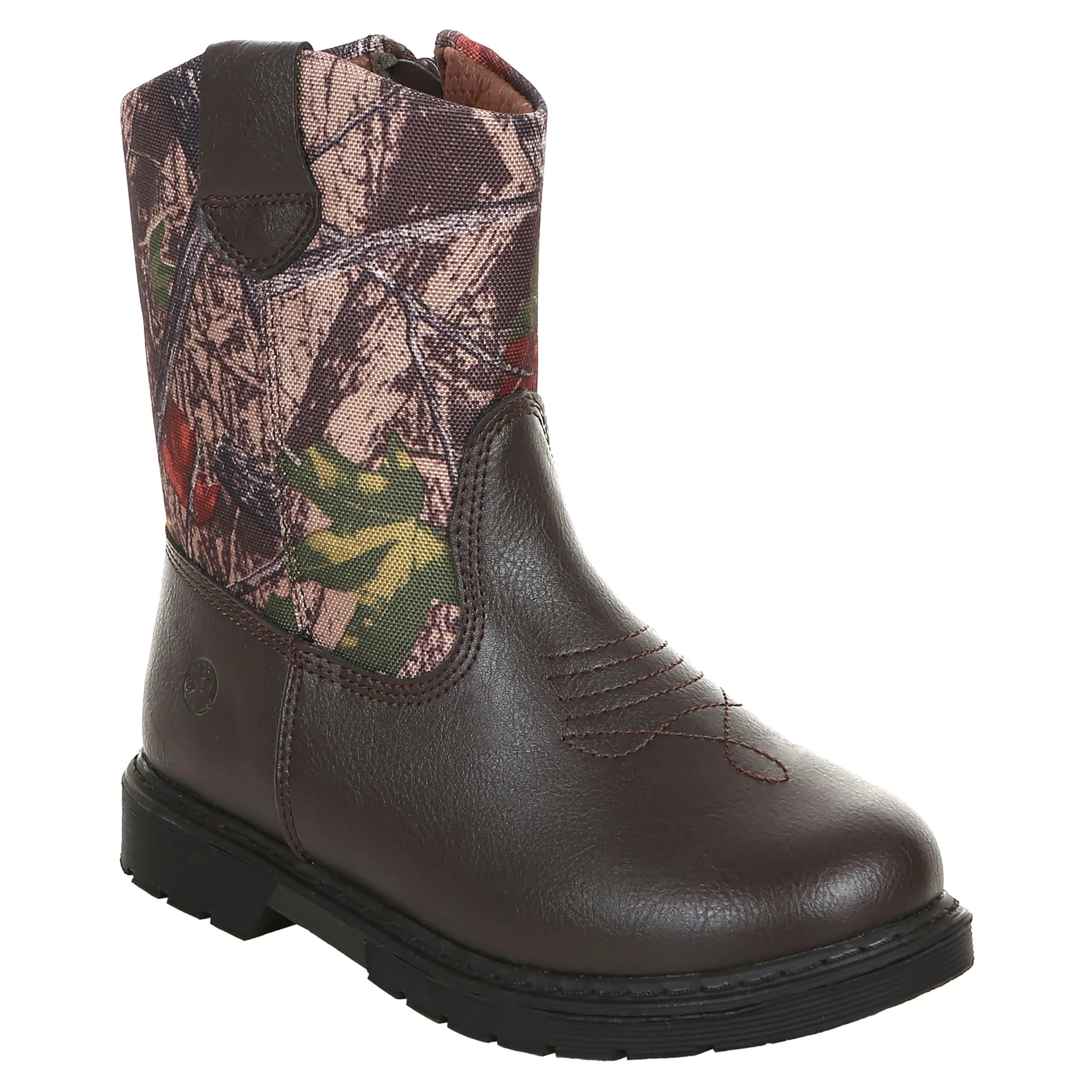 Northside Partner Cowboy Boot, Brown Camo, 2 M US Little Kid | Rugged Outdoor Western Style