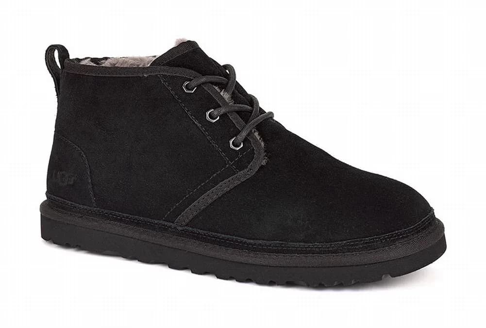 UGG Men's Neumel Boot, Black, Size 10 | Casual Wool-Lined Suede Boot