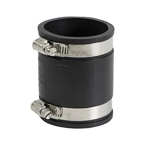 SUPPLYGIANT Flexible PVC Coupling with Stainless Steel Clamps 6.1 cm (2 Inch) | ASTM C1173 Certified thumbnail 1
