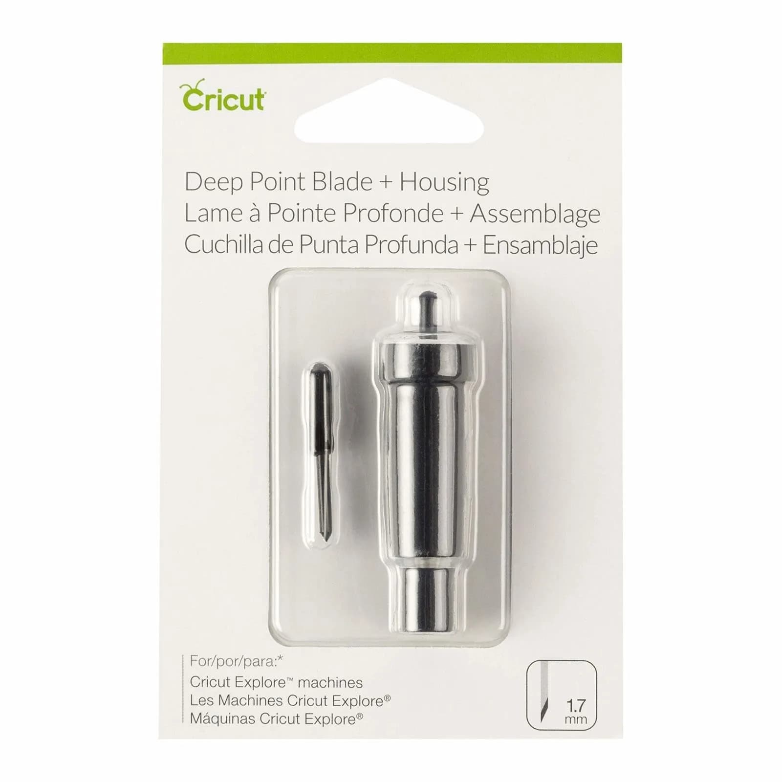 Cricut Deep Point Blade + Housing, Black | Cuts Materials up to 1.5mm Thickness - main product image