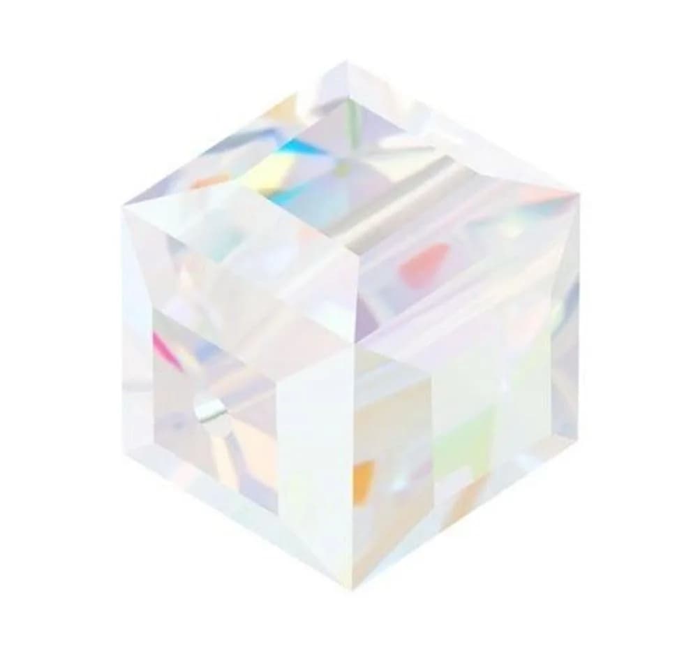 Adabele 100pcs Crystal Beads 4mm | Faceted Cube Glass for Jewelry & Crafts