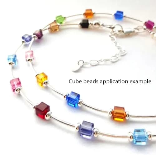 Adabele 100pcs Crystal Beads 4mm | Faceted Cube Glass for Jewelry & Crafts thumbnail 7