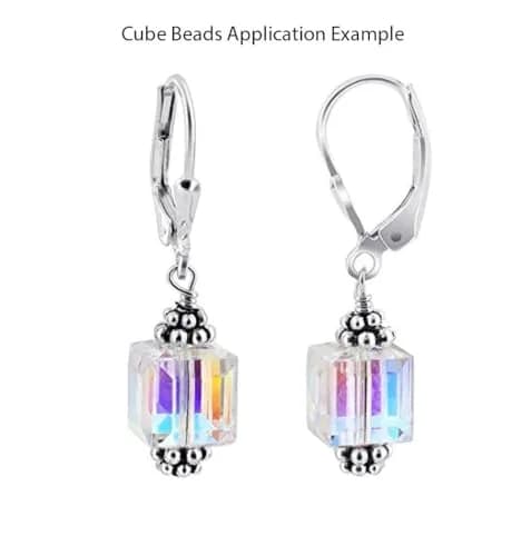Adabele 100pcs Crystal Beads 4mm | Faceted Cube Glass for Jewelry & Crafts thumbnail 8