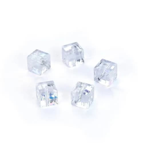 Adabele 100pcs Crystal Beads 4mm | Faceted Cube Glass for Jewelry & Crafts thumbnail 5