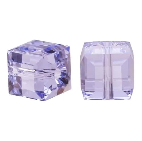 Adabele 4mm Light Violet Cube Crystal Beads | Faceted Glass Spacer Beads for Jewelry & Crafts thumbnail 1