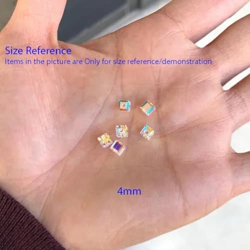 Adabele 4mm Light Violet Cube Crystal Beads | Faceted Glass Spacer Beads for Jewelry & Crafts thumbnail 5