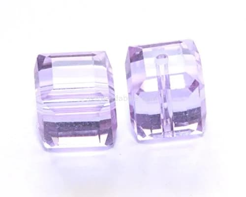 Adabele 4mm Light Violet Cube Crystal Beads | Faceted Glass Spacer Beads for Jewelry & Crafts thumbnail 3