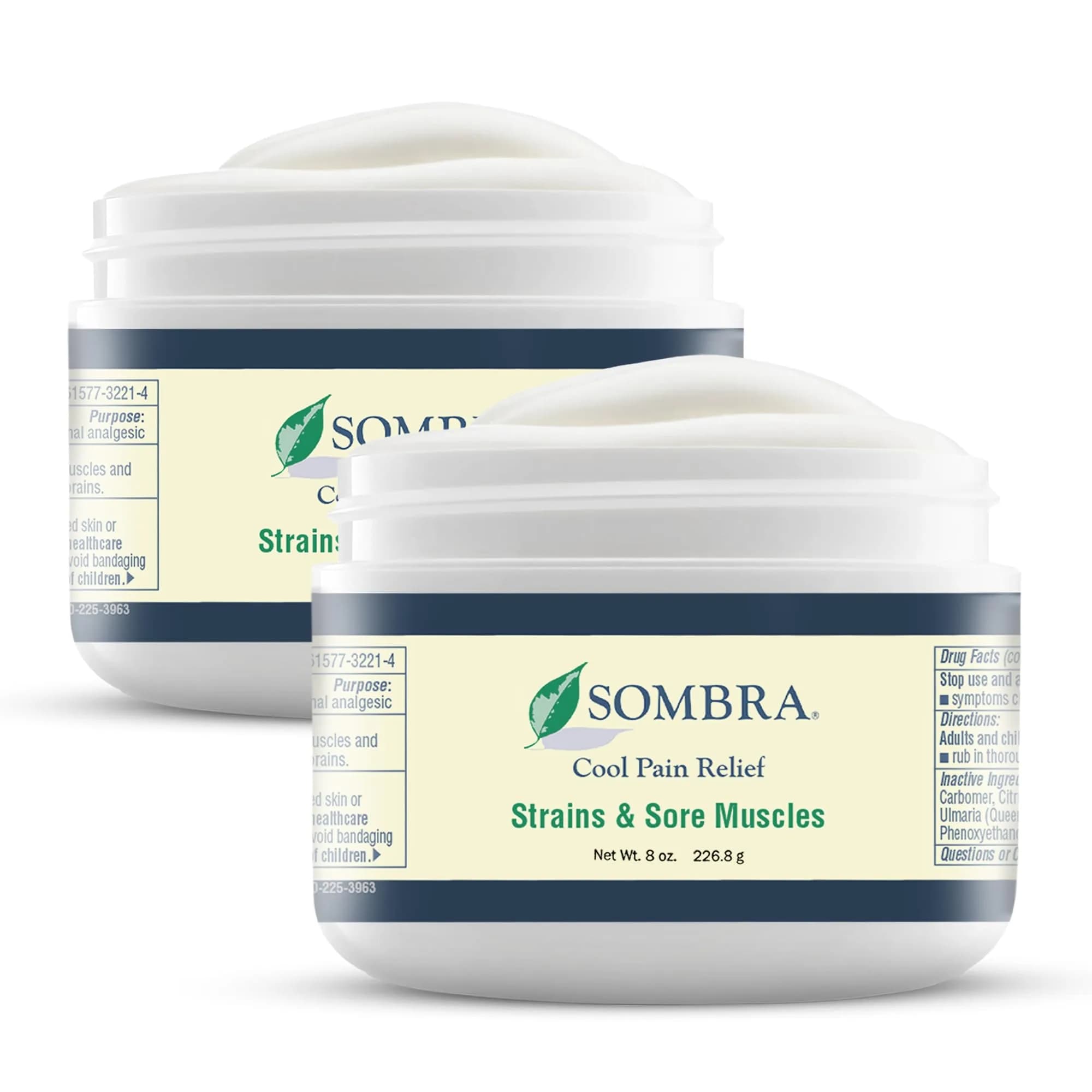 Sombra Cool Pain Relief Gel 8 oz (2 Pack) for Muscle Recovery & Sore Muscles | Controlled Cooling, Fast Absorption