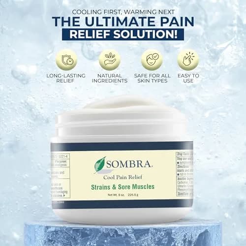 Sombra Cool Pain Relief Gel 8 oz (2 Pack) for Muscle Recovery & Sore Muscles | Controlled Cooling, Fast Absorption thumbnail 2