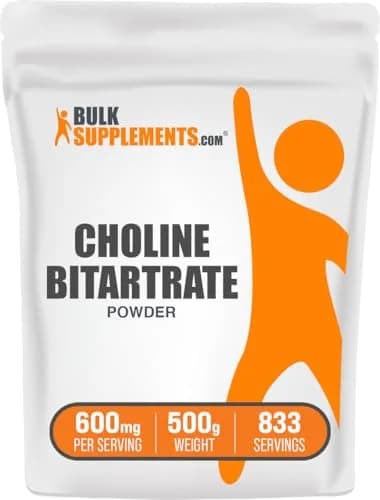 BulkSupplements Choline Bitartrate Powder 500g (1.1 lbs) | Gluten-Free Brain Health Supplement thumbnail 1