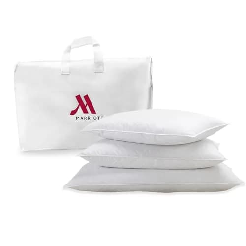 Marriott Luxury Hotel Pillow King Size | 91.4cm (36in) x 66cm (26in) Dual-Chamber Feather & Down Pillow thumbnail 1