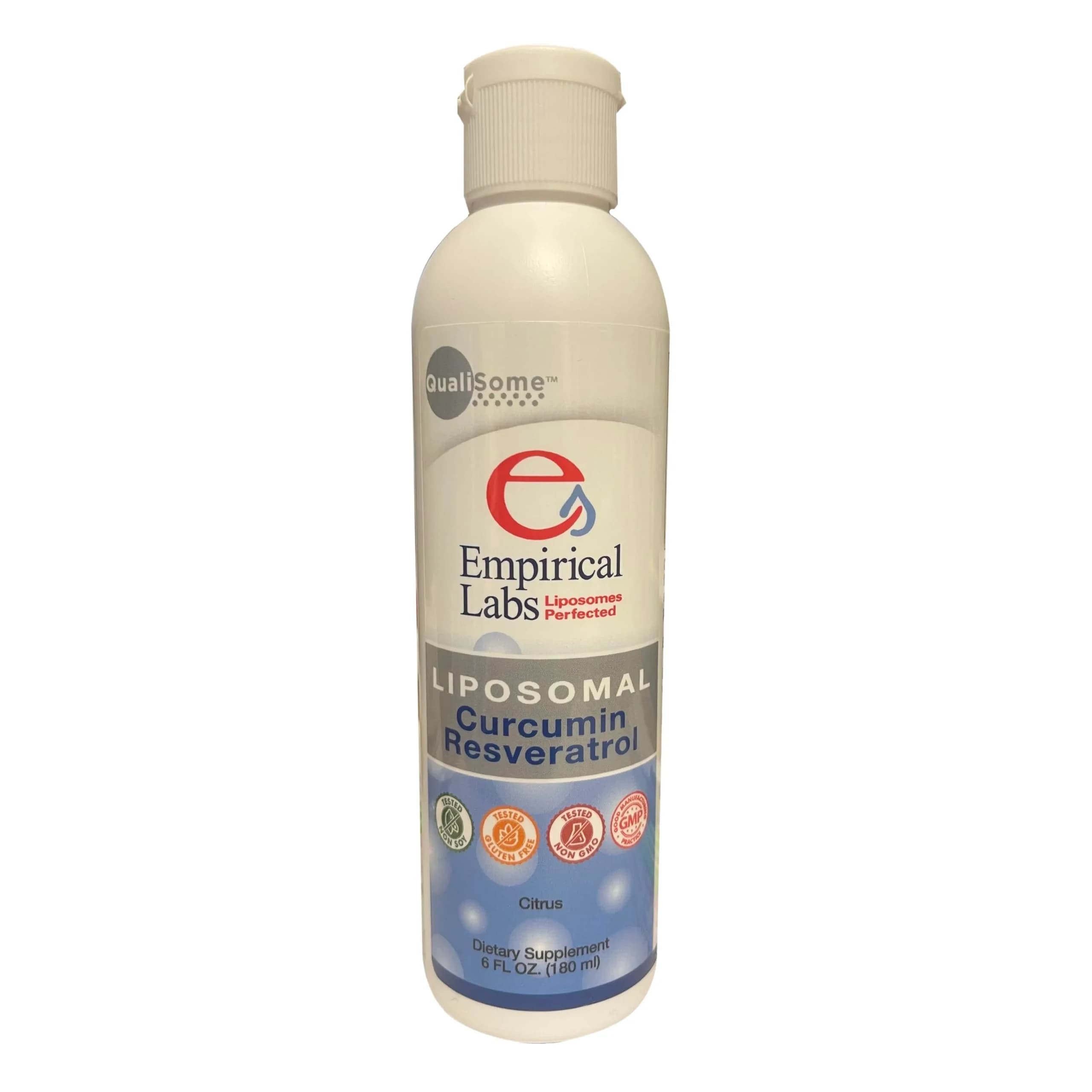 Empirical Labs Liposomal Structured Curcumin/Resveratrol Liquid 177ml (6 fl.oz) | Gluten-Free Herbal Supplement