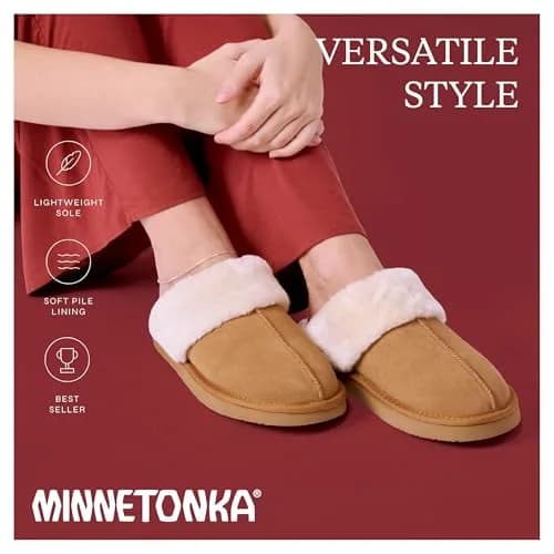 Minnetonka Chesney Scuff Flat, Cinnamon, 11 M US | Comfortable Suede House Slippers thumbnail 6