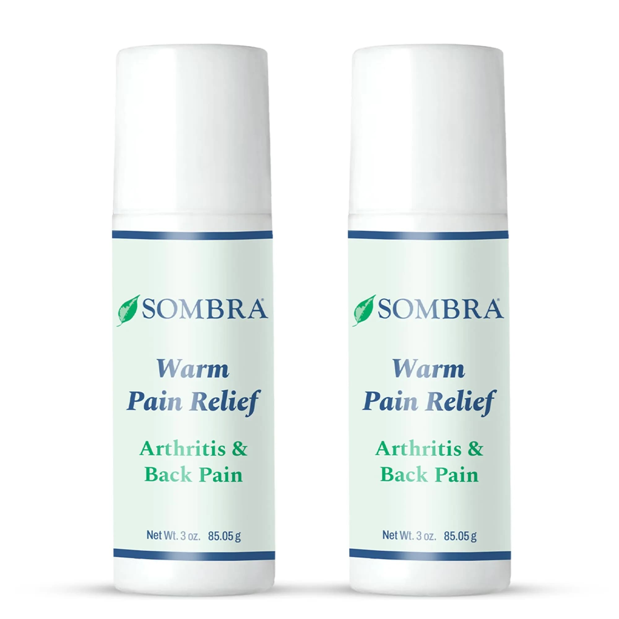 Sombra Warm Pain Relief Gel Roll-On 3 oz (Pack of 2) | Targeted Arthritis & Muscle Pain Relief - main product image