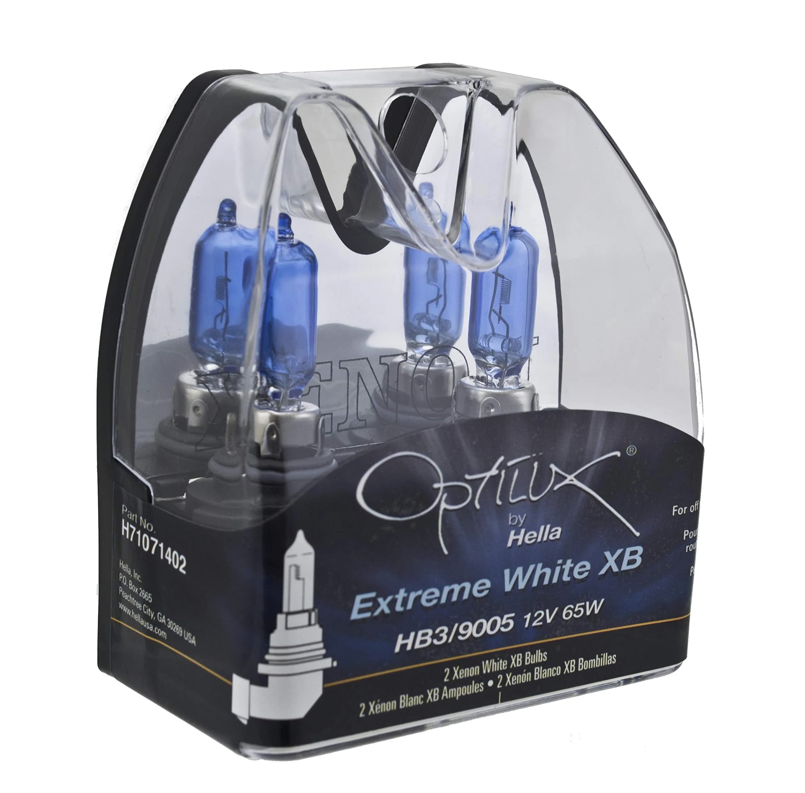 Hella Optilux XB Series 9005 Xenon White Halogen Bulbs 65W (2-Pack) | High Output Off-Road Lighting - main product image