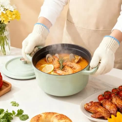 MARKETTY Heat Resistant Gloves 932°F Oven Gloves 1 Pair | Cut-Resistant Grill Gloves thumbnail 5