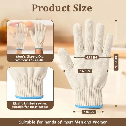 MARKETTY Heat Resistant Gloves 932°F Oven Gloves 1 Pair | Cut-Resistant Grill Gloves thumbnail 2