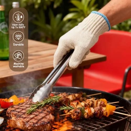 MARKETTY Heat Resistant Gloves 932°F Oven Gloves 1 Pair | Cut-Resistant Grill Gloves thumbnail 3