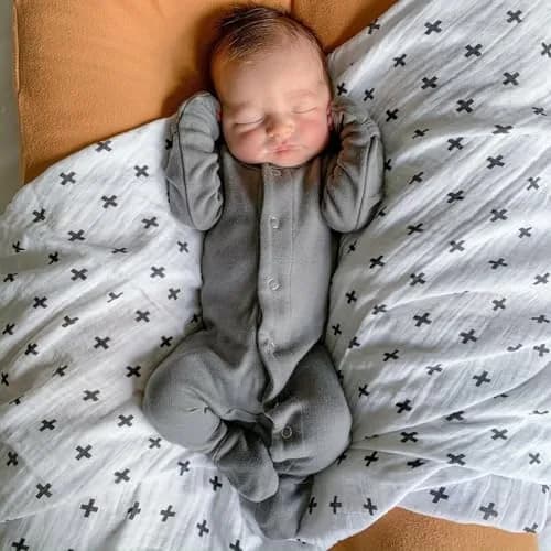 L'ovedbaby Baby Girls Organic Snap One-Piece Footies, Gray, 0-3 Months US | GOTS Certified Organic Cotton thumbnail 2