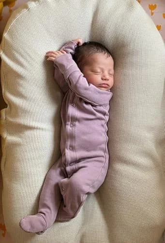 L'ovedbaby Baby Girls Organic Snap One-Piece Footies, Lavender, 0-3 Months US | GOTS Certified Organic Cotton thumbnail 5
