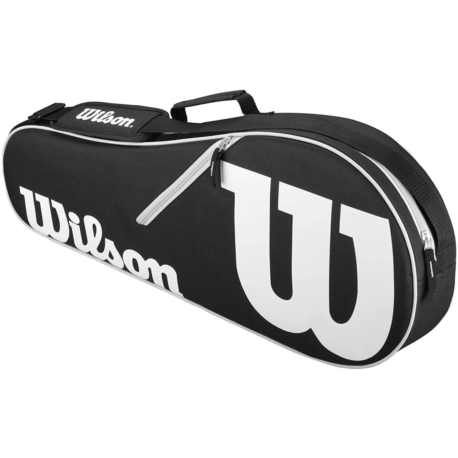 WILSON Advantage II Tennis Bag Black/White | Holds 3 Racquets