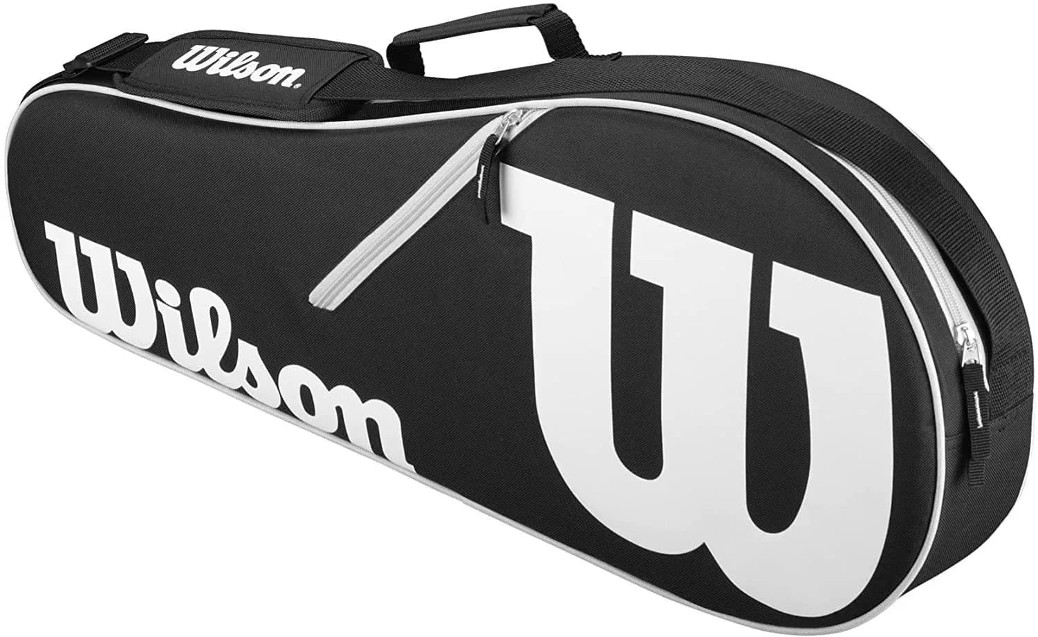 Wilson Advantage Team Triple Tennis Racket Bag - Black/White | Holds up to 3 Rackets - main product image