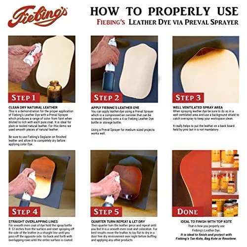 Fiebing's British Tan Leather Dye 118ml (4 fl oz) - Alcohol-Based Penetrating Dye thumbnail 3
