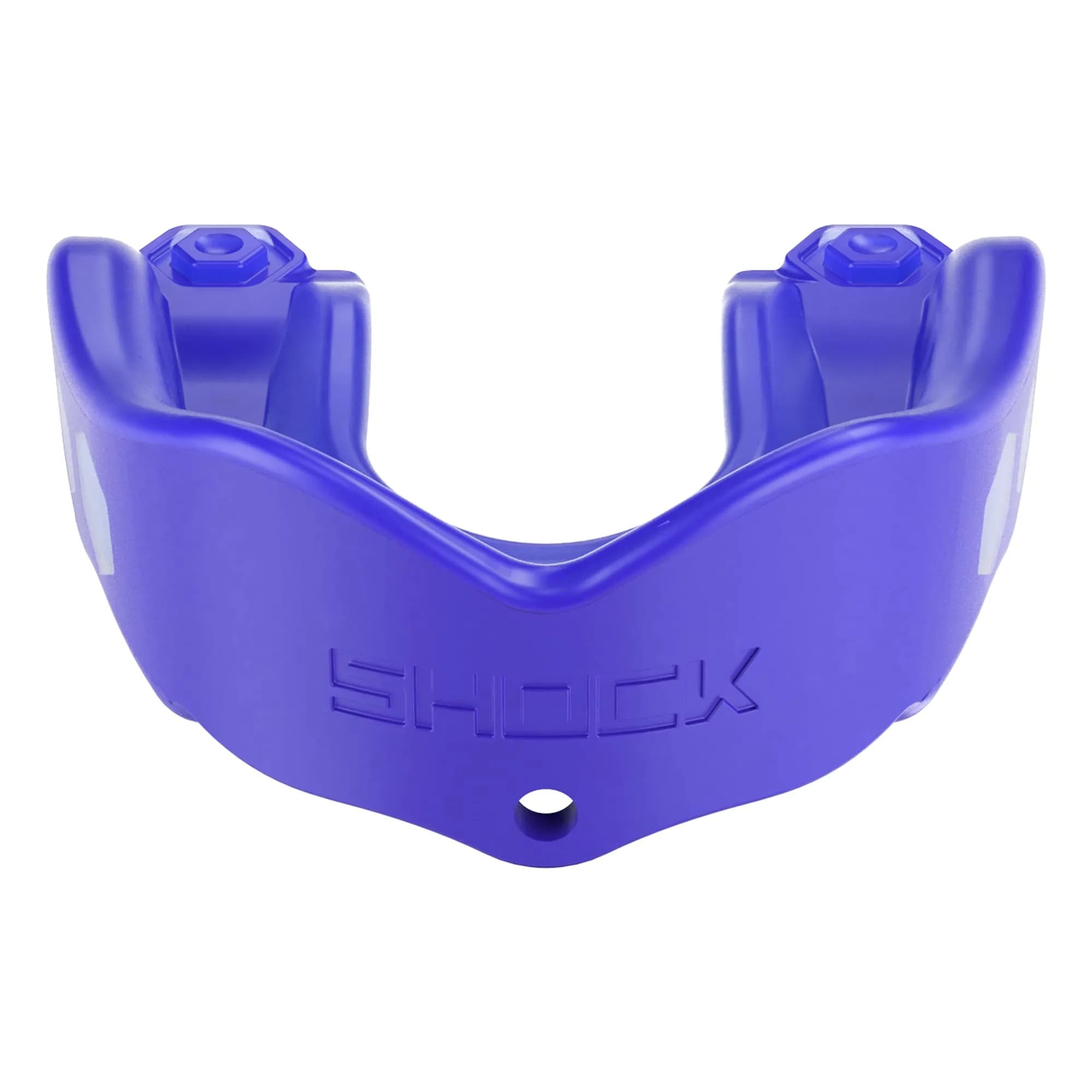 Shock Doctor Gel Max Youth Mouth Guard with Strap, Blue, Unflavored, 1 Count | Heavy Duty Protection & Custom Fit