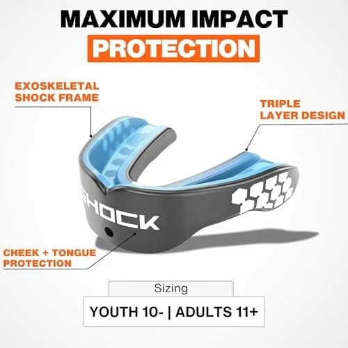 Shock Doctor Gel Max Mouth Guard Heavy Duty & Custom Fit | Sports & Contact Protection for Youth & Adults thumbnail 2