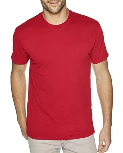 The Next Level Sueded Crew XL RED | Casual Men's T-Shirt, 60% Cotton & 40% Polyester, Regular Fit thumbnail 1
