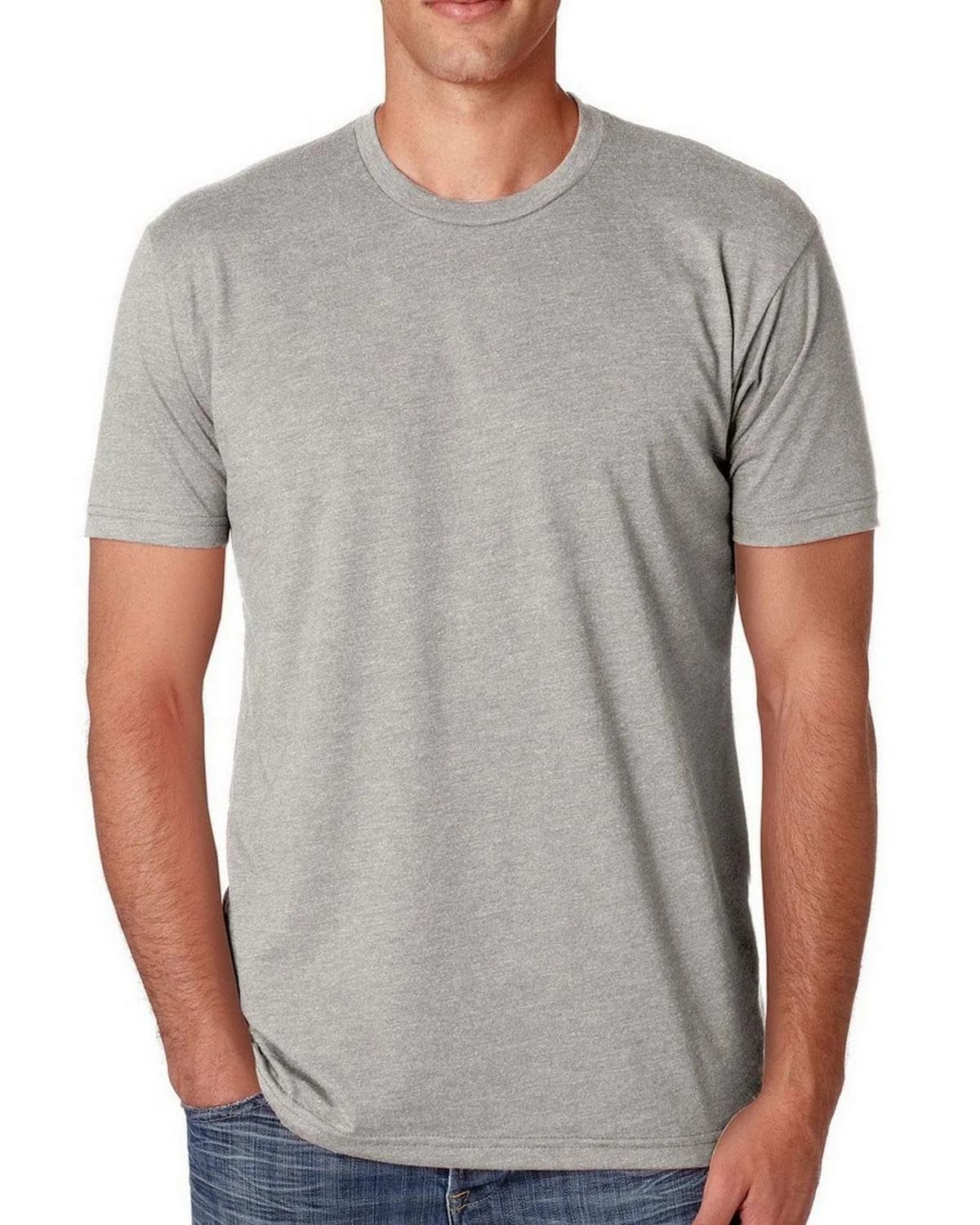 The Next Level Sueded Crew XL RED | Casual Men's T-Shirt, 60% Cotton & 40% Polyester, Regular Fit — White / Small thumbnail 2
