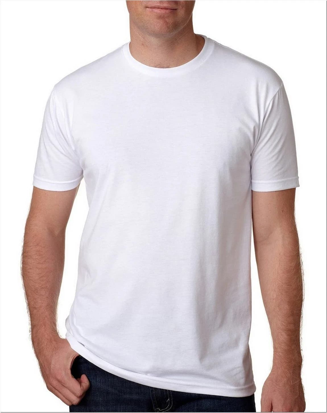 The Next Level Sueded Crew XL RED | Casual Men's T-Shirt, 60% Cotton & 40% Polyester, Regular Fit — White / Small thumbnail 3