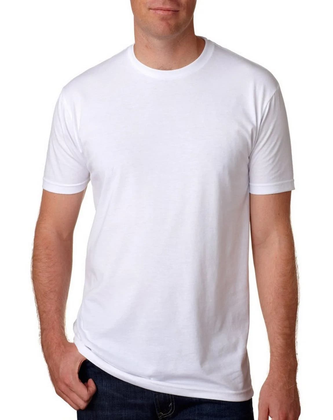 The Next Level Sueded Crew XL RED | Casual Men's T-Shirt, 60% Cotton & 40% Polyester, Regular Fit — White / Small
