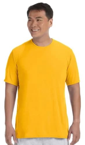 Gildan Adult Performance® 5 oz. T-Shirt Gold Small | Moisture Wicking & Snag Resistant thumbnail 1