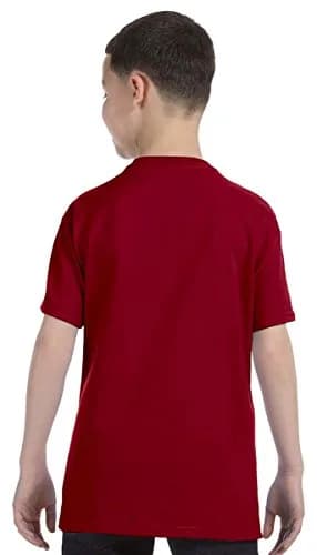 Gildan Youth Heavy Cotton T-Shirt 20F Safety Orange Medium | Durable 100% Cotton Tee for Kids thumbnail 2