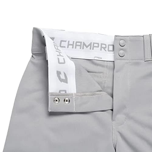 CHAMPRO Triple Crown Polyester Knicker, Grey, Small US | Durable Baseball Pants with Reinforced Knees thumbnail 6