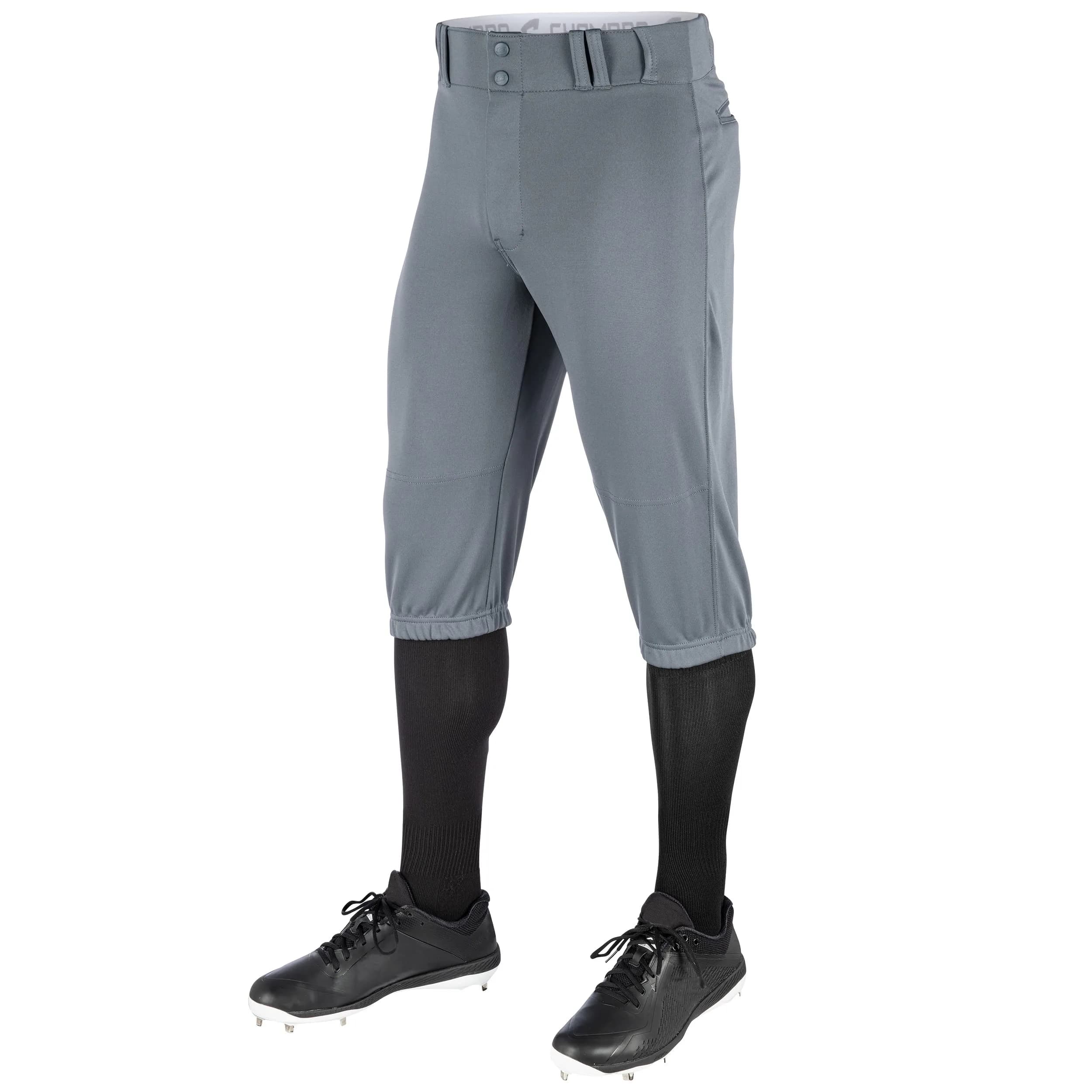CHAMPRO Triple Crown Polyester Knicker, Graphite, Small US | Durable Baseball Pants with Reinforced Knees