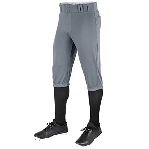 CHAMPRO Triple Crown Polyester Knicker, Graphite, Small US | Durable Baseball Pants with Reinforced Knees thumbnail 1