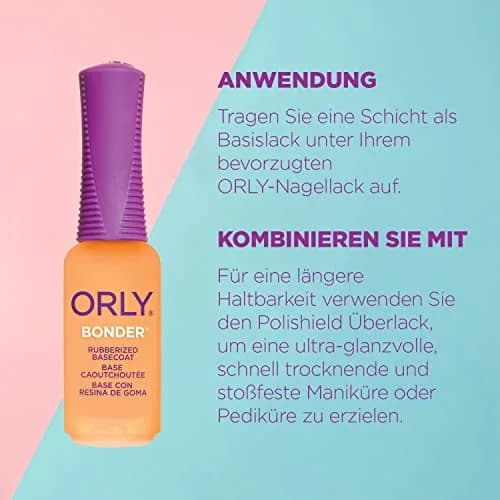 Orly Bonder Rubberized Nail Base Coat 0.3oz | Long-Lasting Adhesion for Nails thumbnail 3