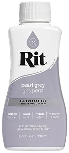Rit All-Purpose Liquid Fabric Dye, Pearl Gray 237ml (8 Fl Oz) | Concentrated Formula for Cotton, Linen, Silk, Wool, Rayon, Nylon thumbnail 1