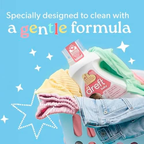 Dreft Baby Liquid Laundry Detergent, Gentle on Sensitive Skin Laundry Soap 2.49 L (84 fl oz) | Pediatrician Recommended Hypoallergenic Formula thumbnail 6