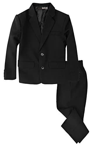 Gino Giovanni Boys 2 Piece Suit Set Toddler to Teen (Black, 18-24 Months) | Classic Formal Style with Notch Lapel thumbnail 1