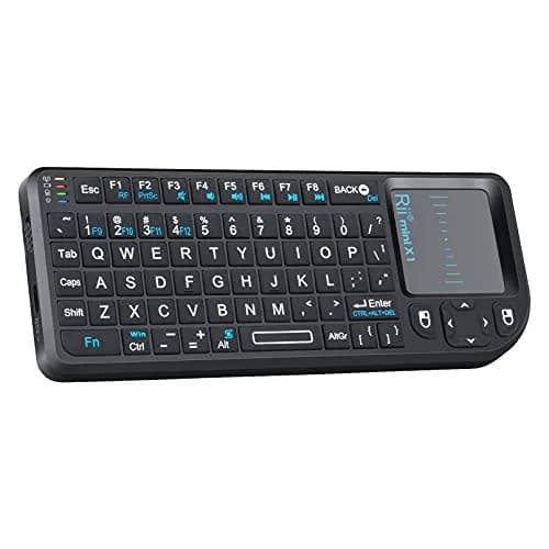 Rii X1 Mini Wireless Keyboard with Touchpad Mouse, Black | 2.4GHz RF, Built-in Rechargeable Battery, Plug and Play thumbnail 4
